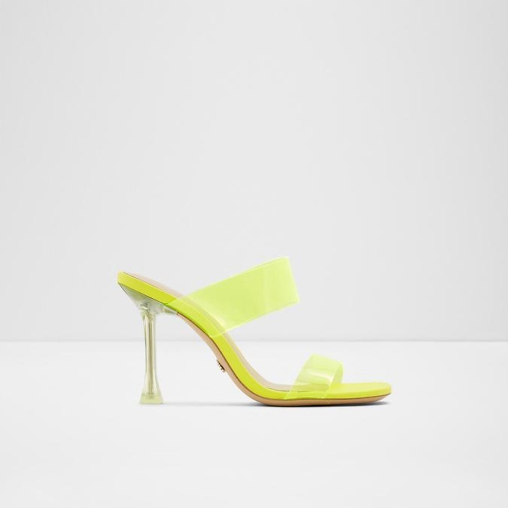 Disney x Aldo Yellow Cinderella Stepsister Jelly Open Toe Heels Size 7